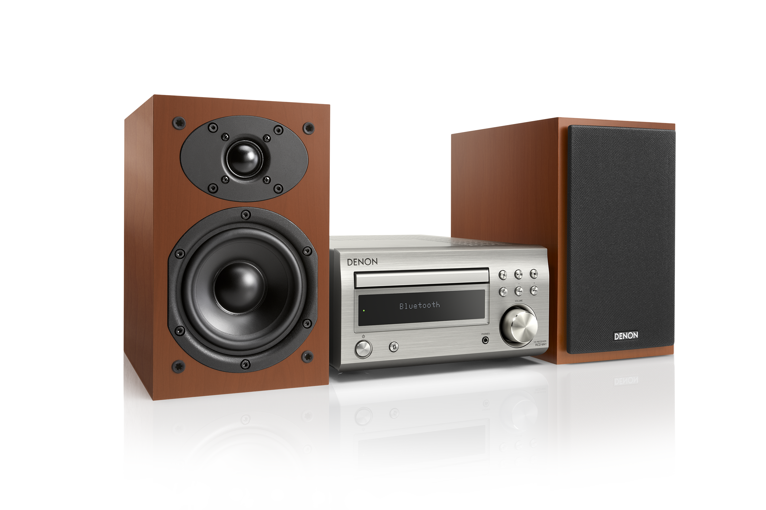 Perfect for Small Rooms and Home Cinema Compact HiFi Stereo System with CD Renewed Denon D-M41 Home Theater Mini Amplifier and Bookshelf Speaker Pair FM/AM Tuner and Wireless Bluetooth Music 