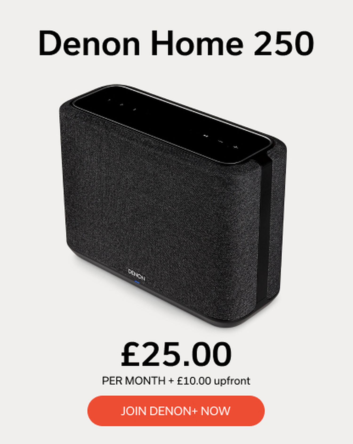 Black Denon Home 250 Denon+ Pricing Info