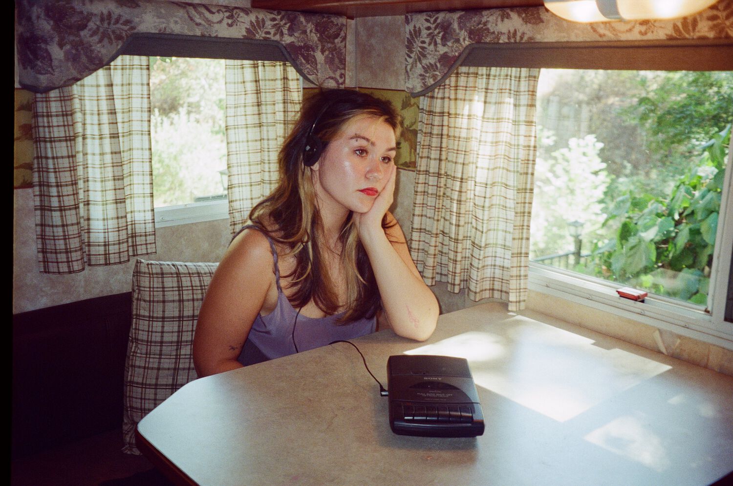 mer marcum at a dining table