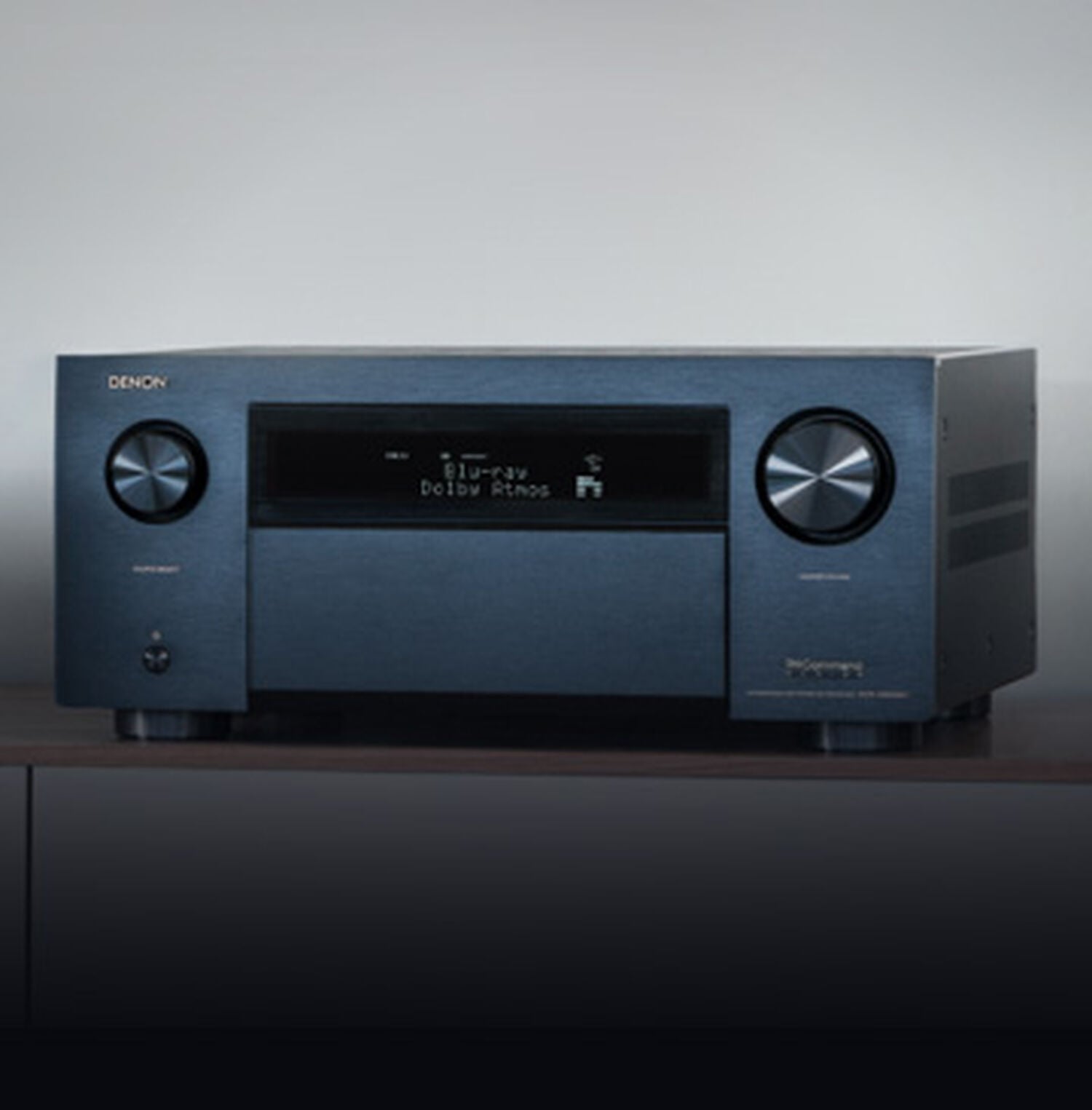 Denon AV Receiver On Top of a Console Table