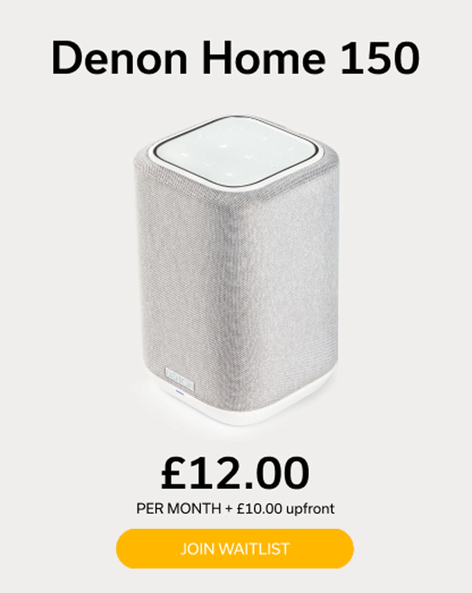 White Denon Home 150 Denon+ Pricing Info