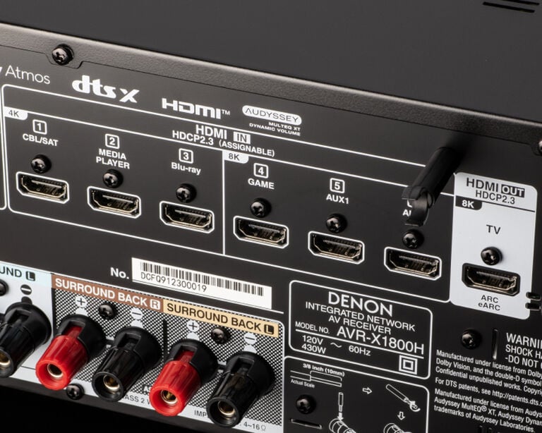 AVR-X1800H - 7.2 Ch. 175W 8K AV Receiver with HEOS® Built-in | Denon - US