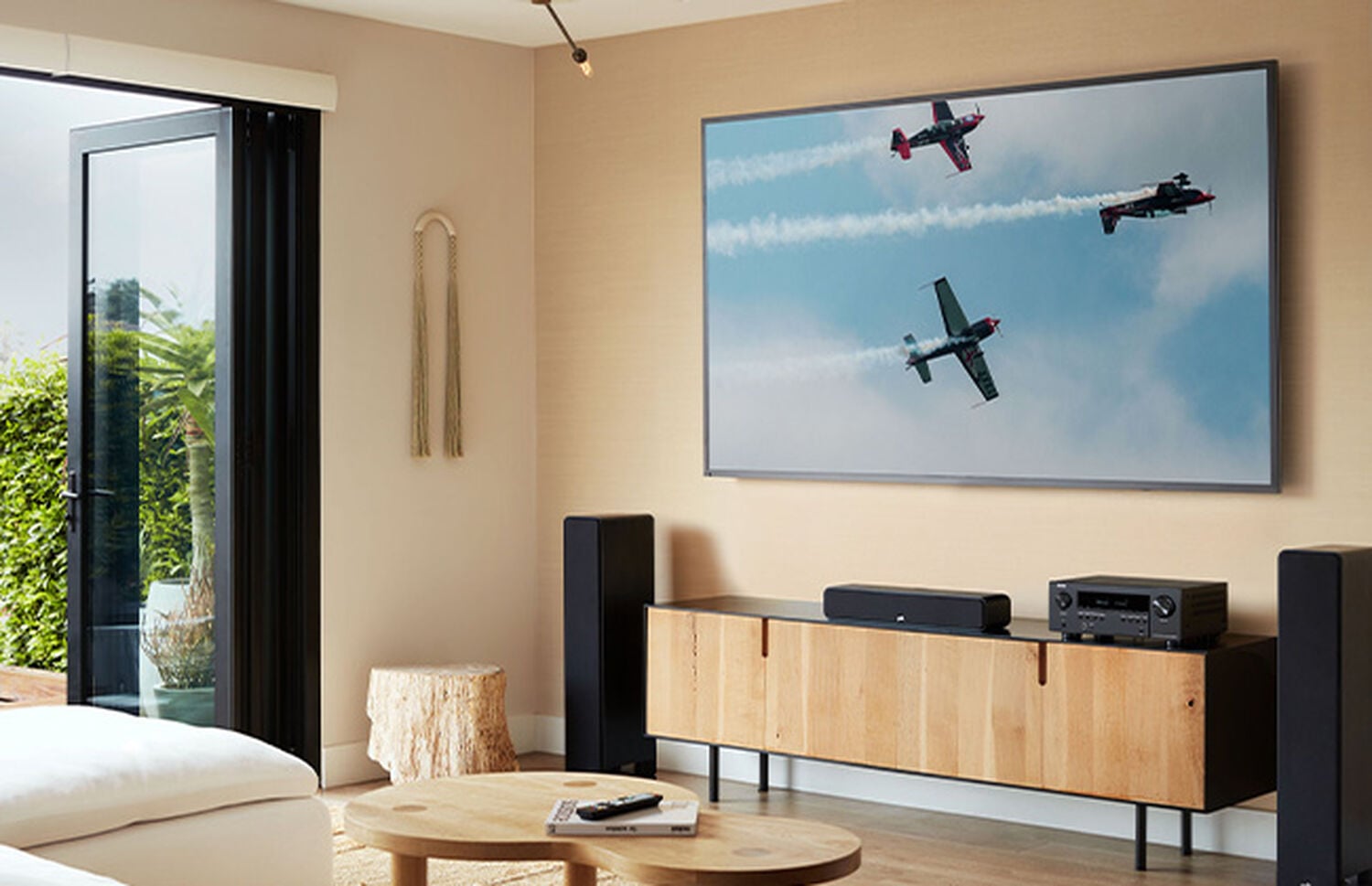A home theater set up