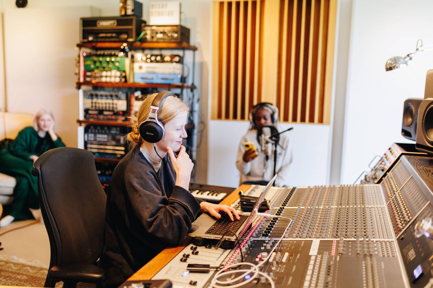 Women at a sound board