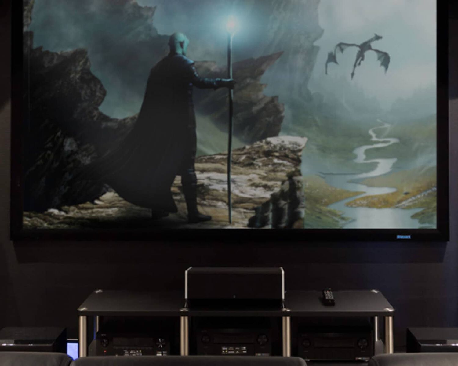 A tv screen