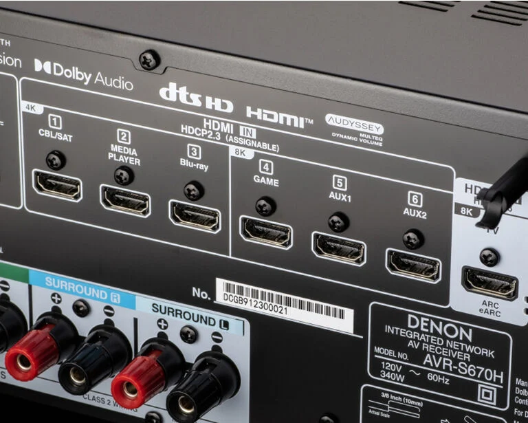 AVR-S670H - 5.2 Ch. 75W 8K AV Receiver with HEOS® Built-in | Denon - US