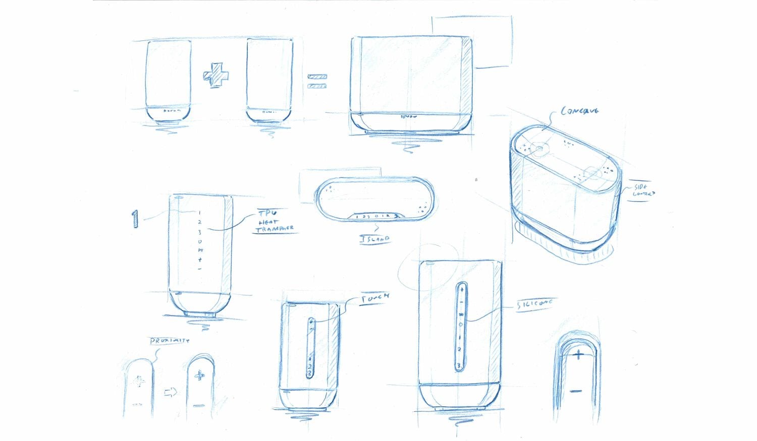 Sketch of Denon Home 400 design