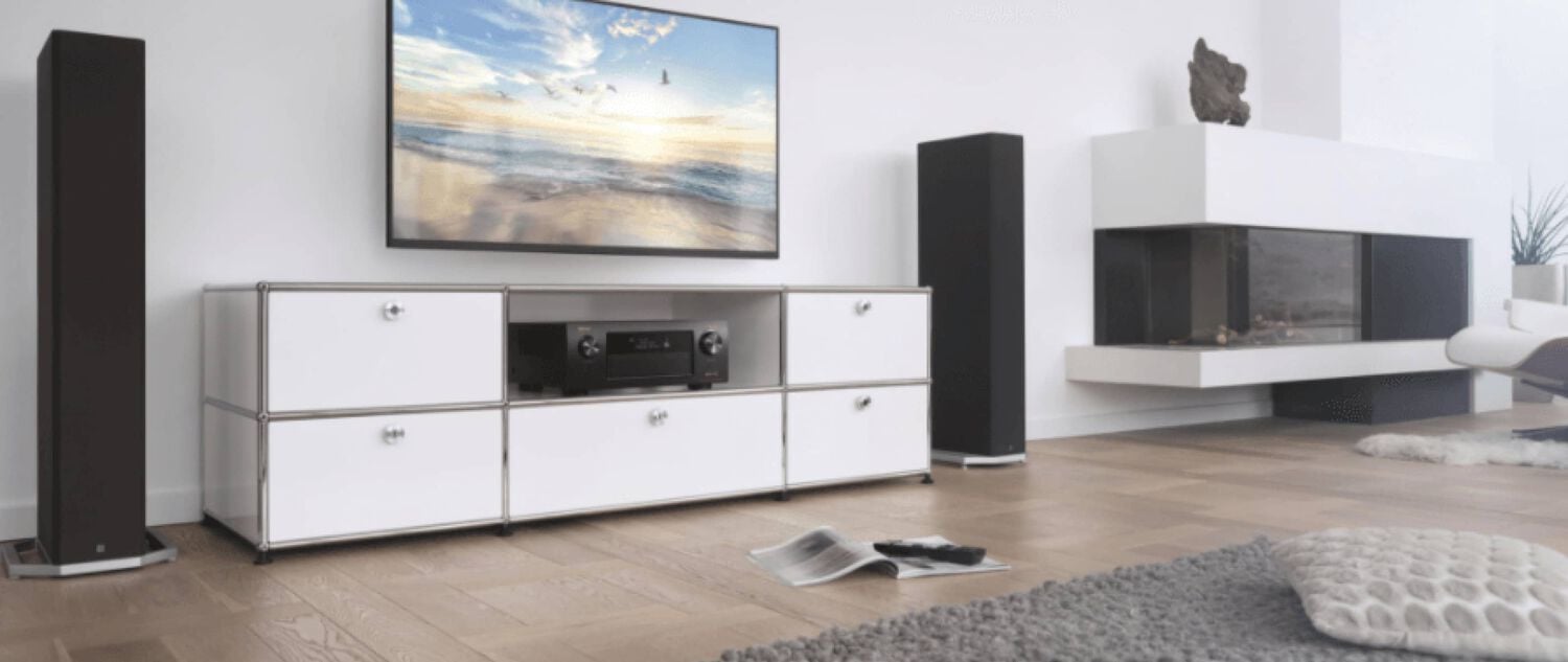 A Denon Home Theater set up