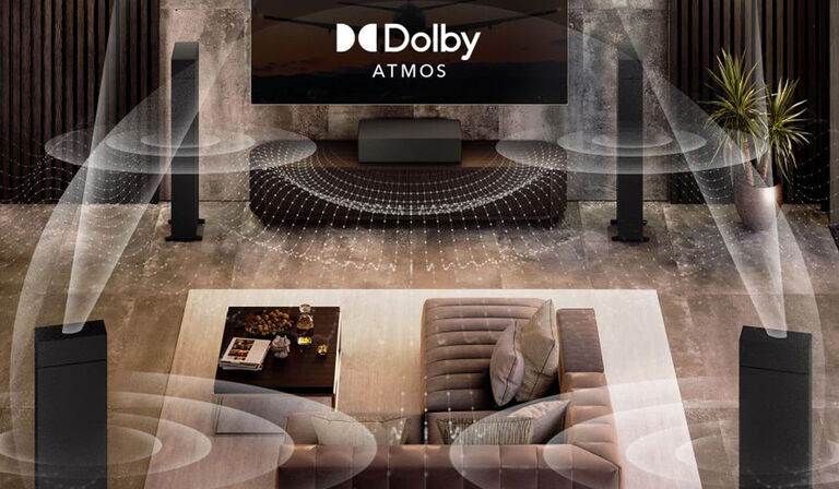 Denon AVR with Dolby logo