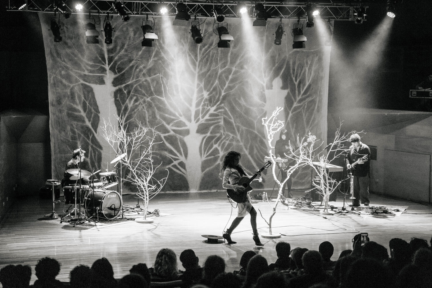 Javiera Electra performing on stage