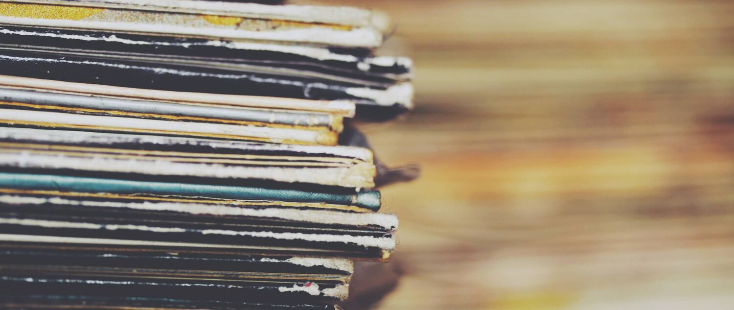 A stack of records