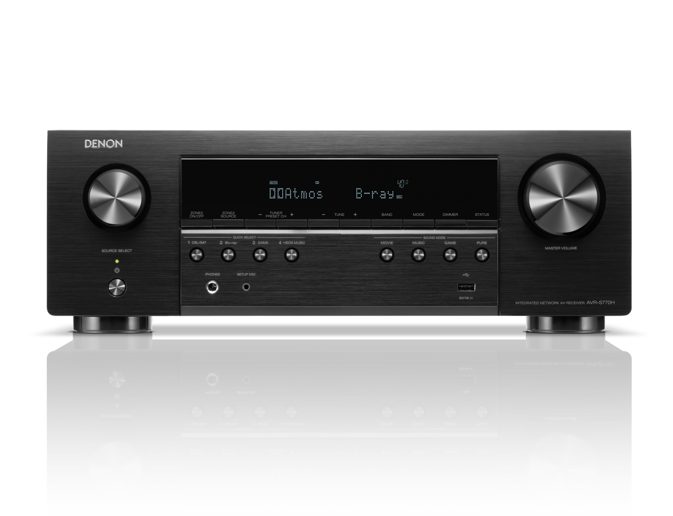 Recivers Show AVR-S770H - 7.2 Ch. 75W 8K AV Receiver Powered by HEOS™ | Denon - Great ...