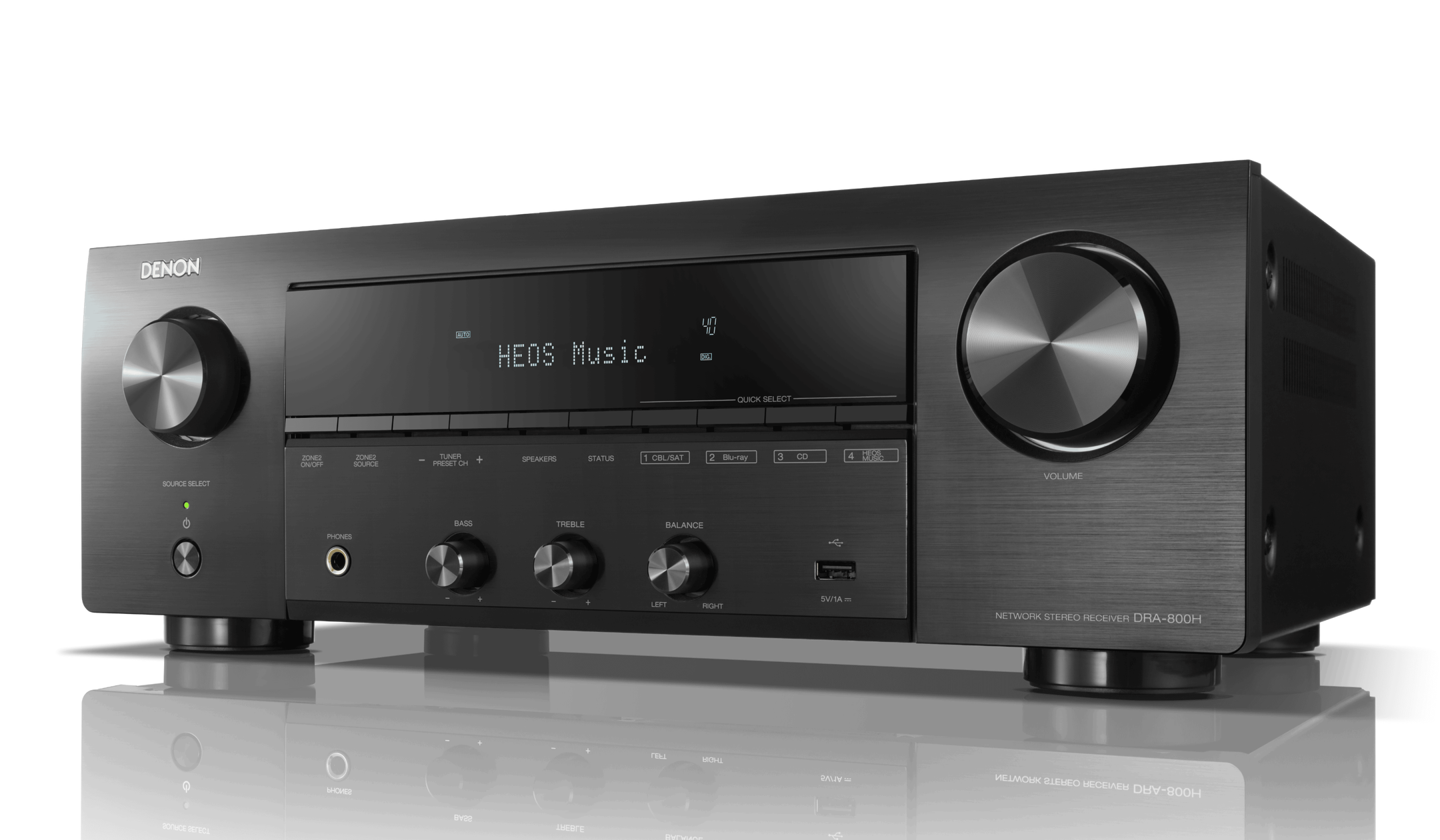 Denon　DRA-800H　Ch.　Refurbished　HEOS®　Receiver　US　2.2　100W　4K　AV　with　Built-in