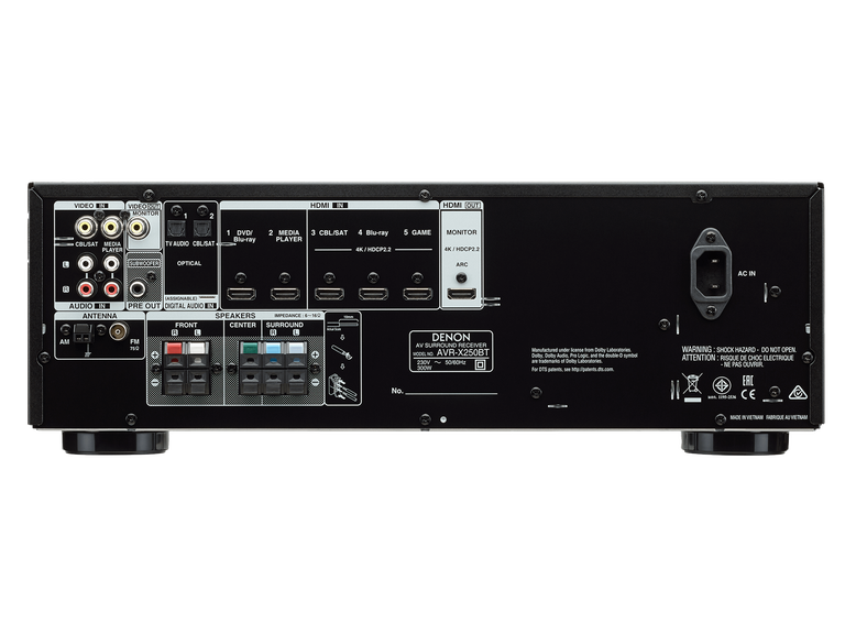 AVR-X250BT, 曜石黑, dynamic