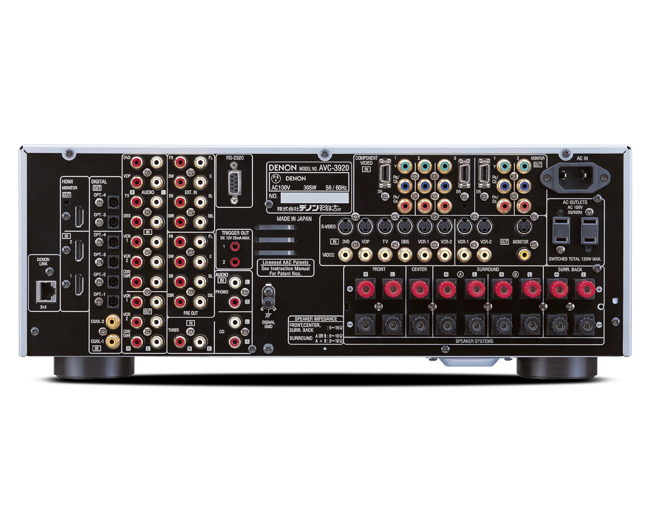 DENON AVサラウンドアンプAVC-3920(SP) AVサラウンドアンプ Denon