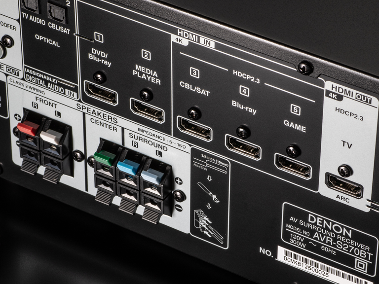 AVR-S270BT, Black, dynamic