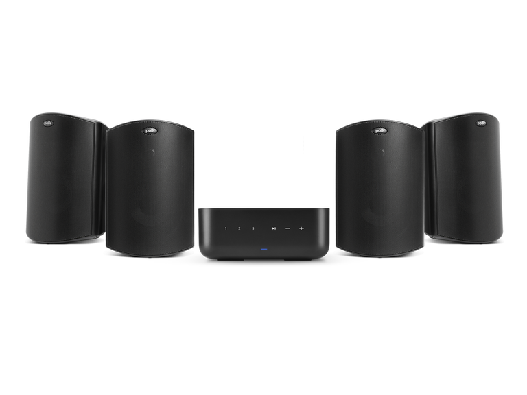 Atrium Outdoor System with Denon Home Amp, Black, dynamic