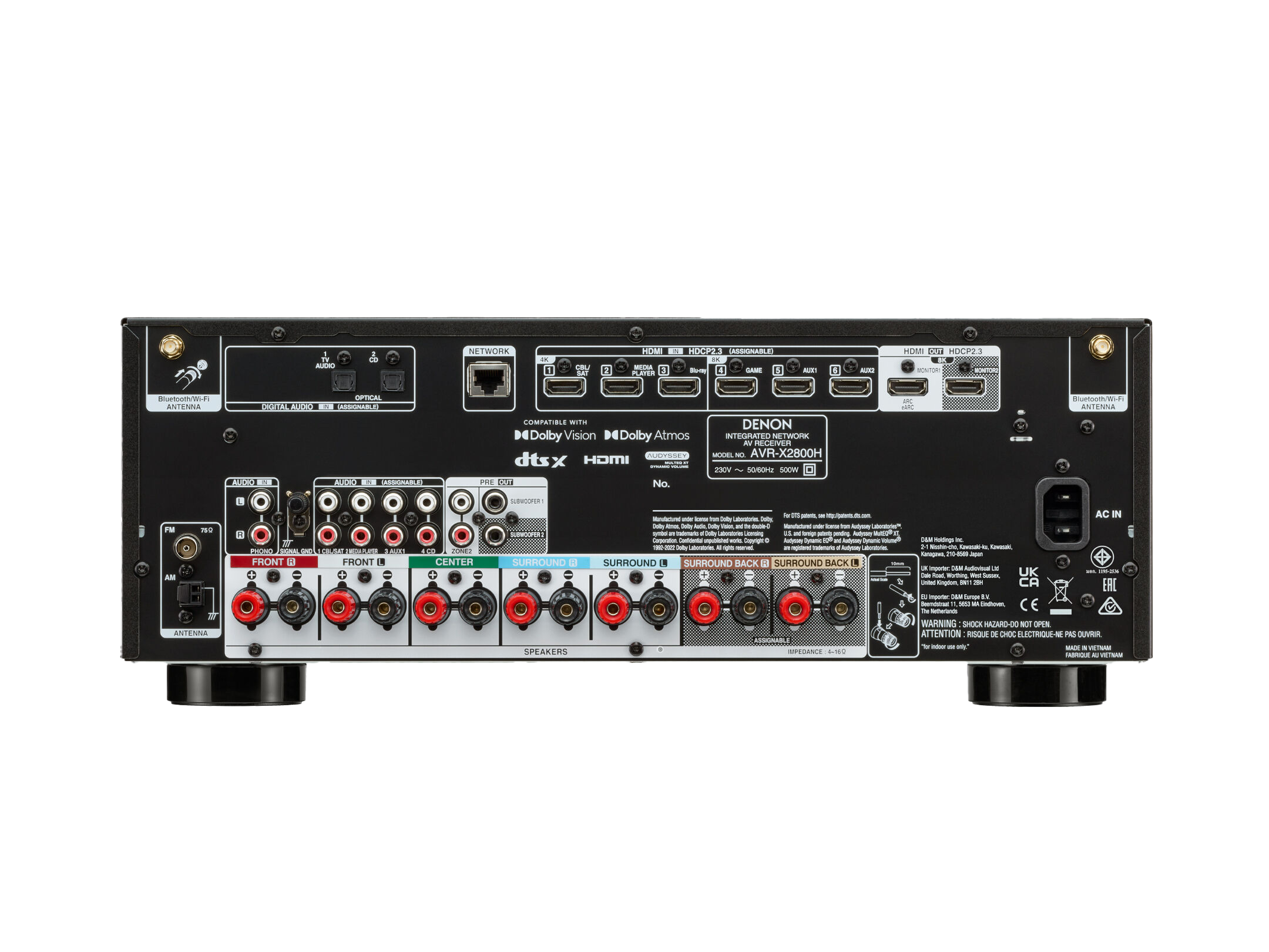 本店 日本 DENON 7.2ch AVアンプ AVR-X2500H-K