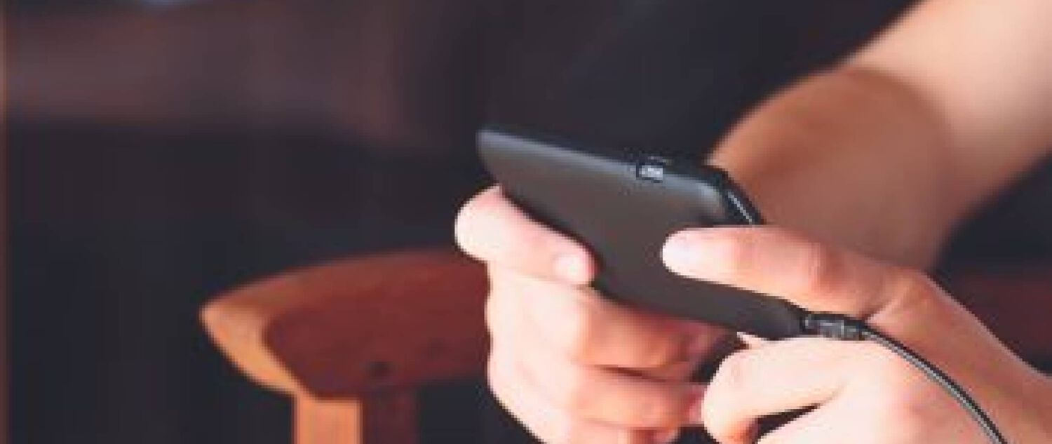 A person holding a phone