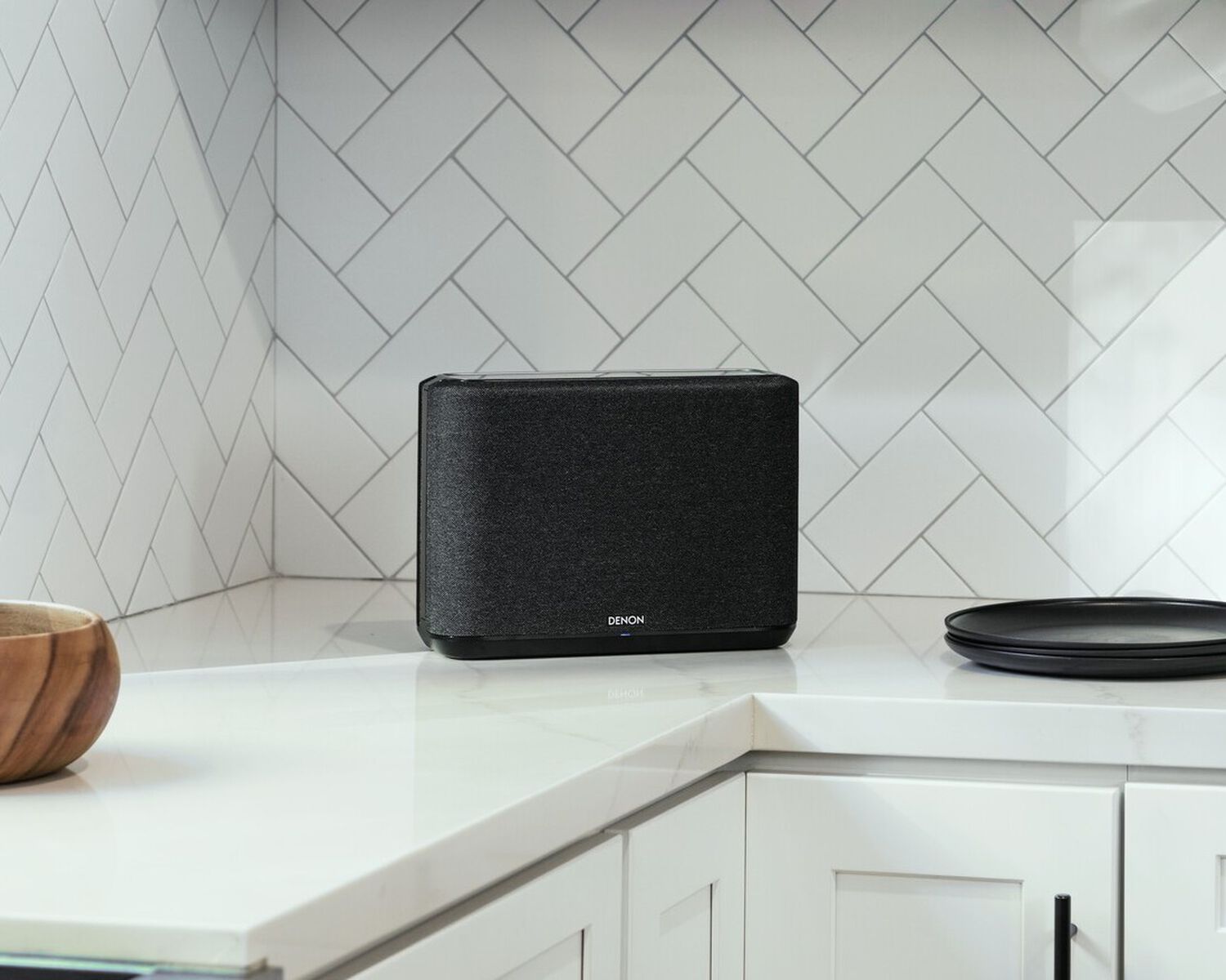 Black Denon home 250 front lifestyle