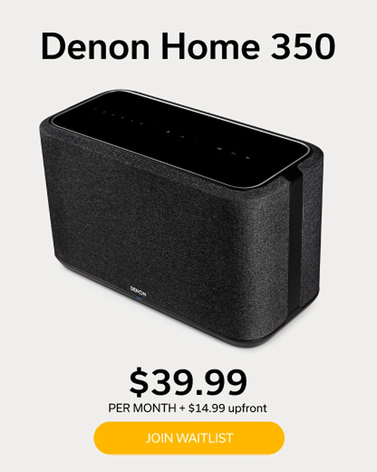 Black Denon Home 350 Denon+ Pricing Info