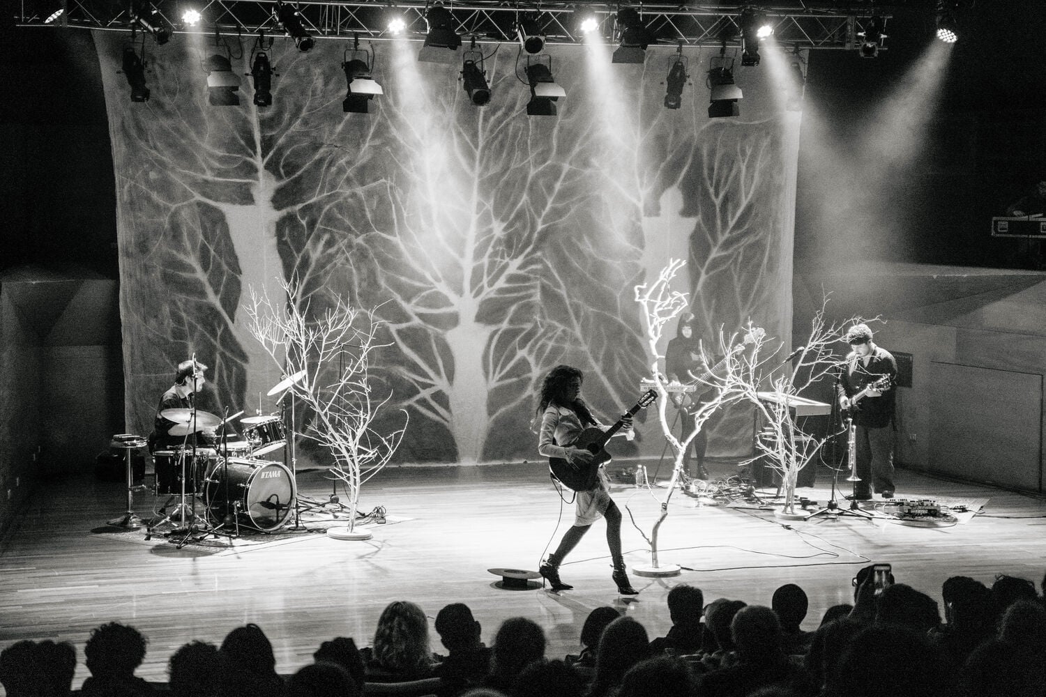 Javiera Electra performing on stage