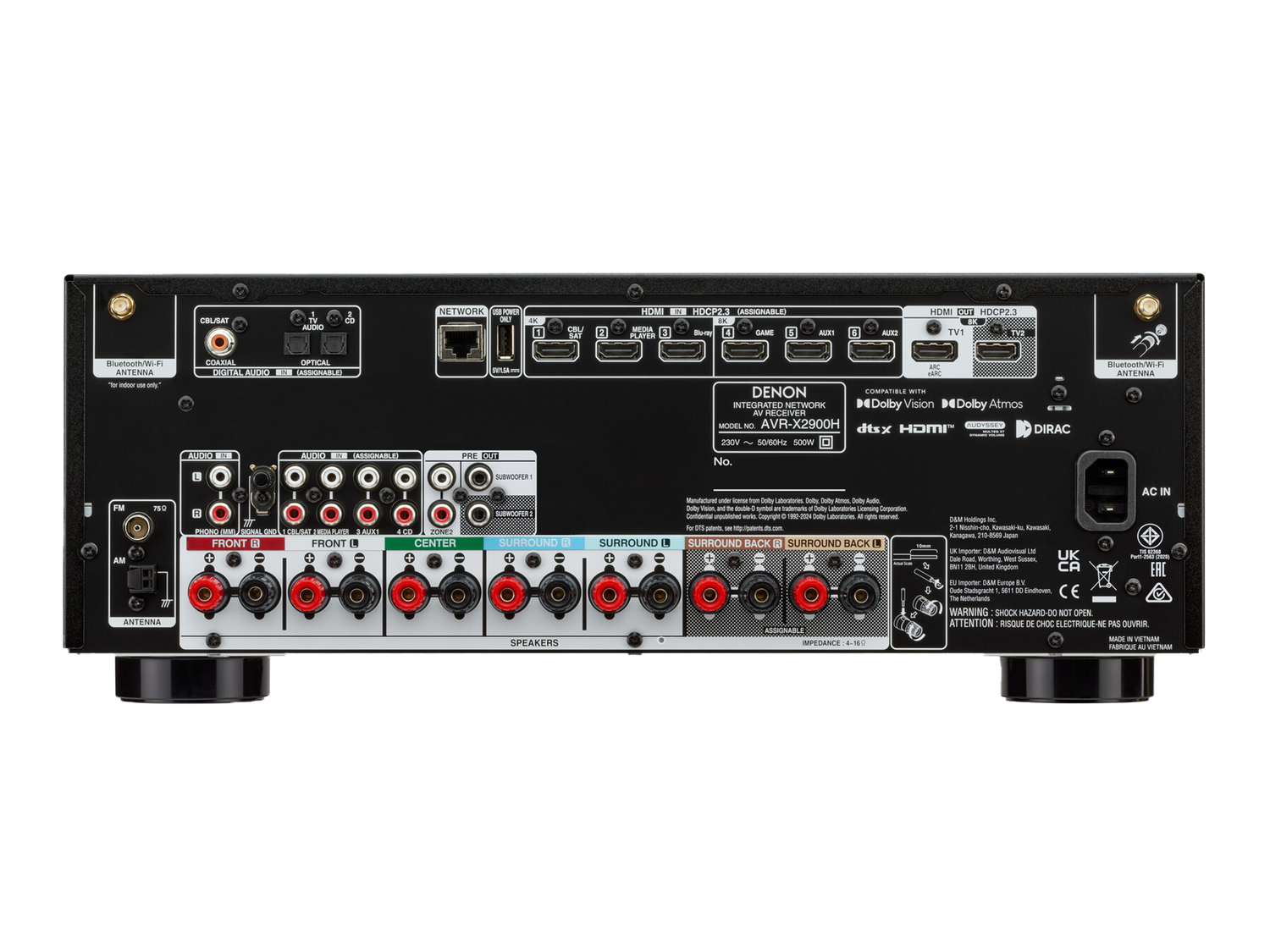 AVR-X2900H, Black, dynamic