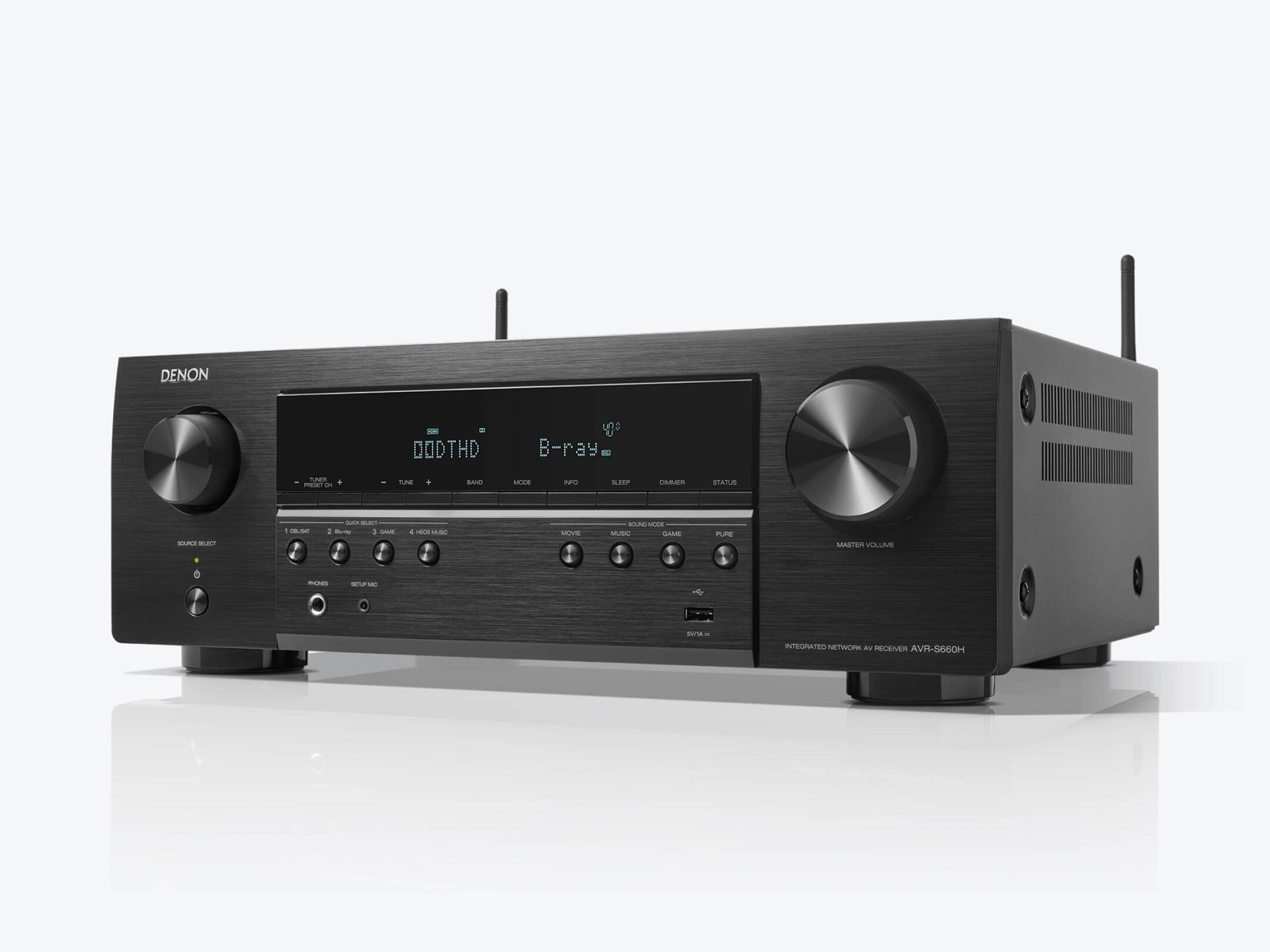 Secretary　DENON AVアンプ AVR-S660H - 5.2 Ch. 75W 8K AV Receiver Powered by HEOS™ | Denon