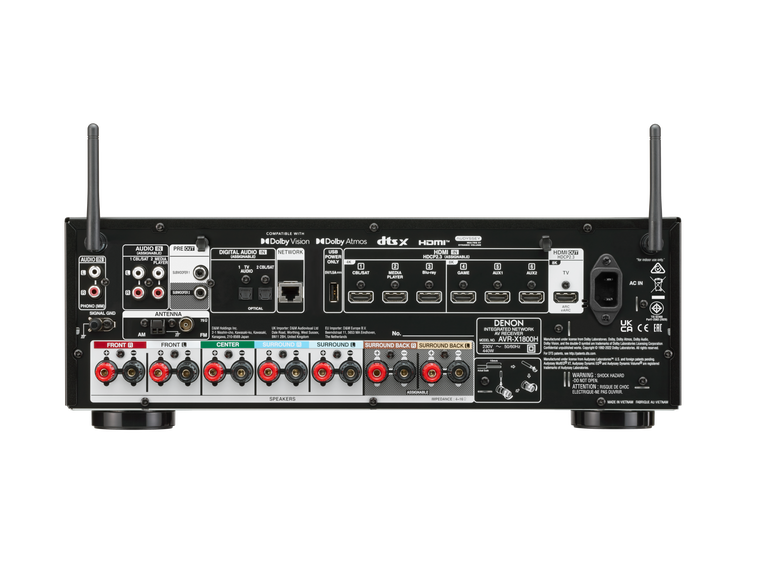 AVR-X1800H, Black, dynamic