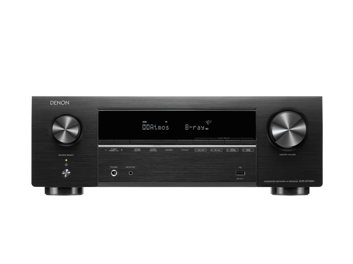 AVR-X1700H, Black, dynamic