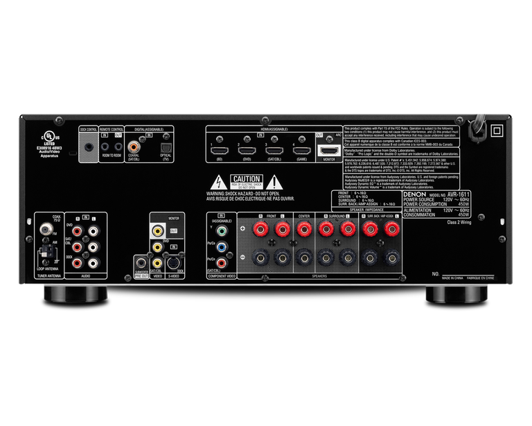 AVR-1611 - 5.1 Ch. 110W HD AV Receiveレシーバー | Denon - 日本