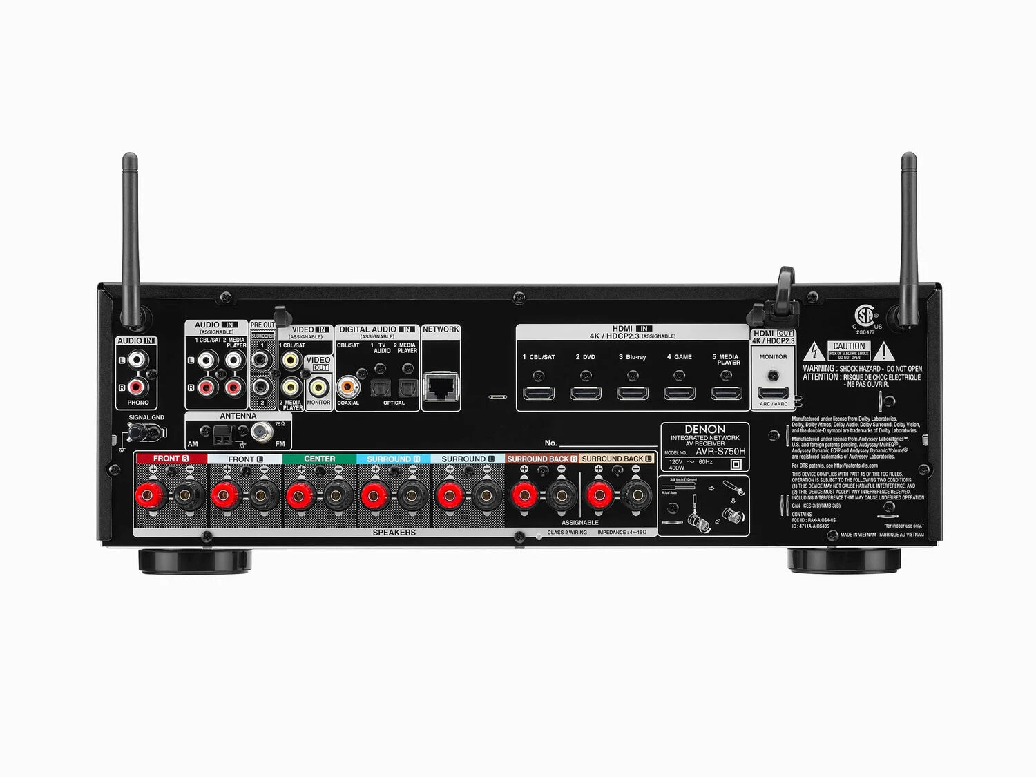 AVR-S750H, Black, dynamic