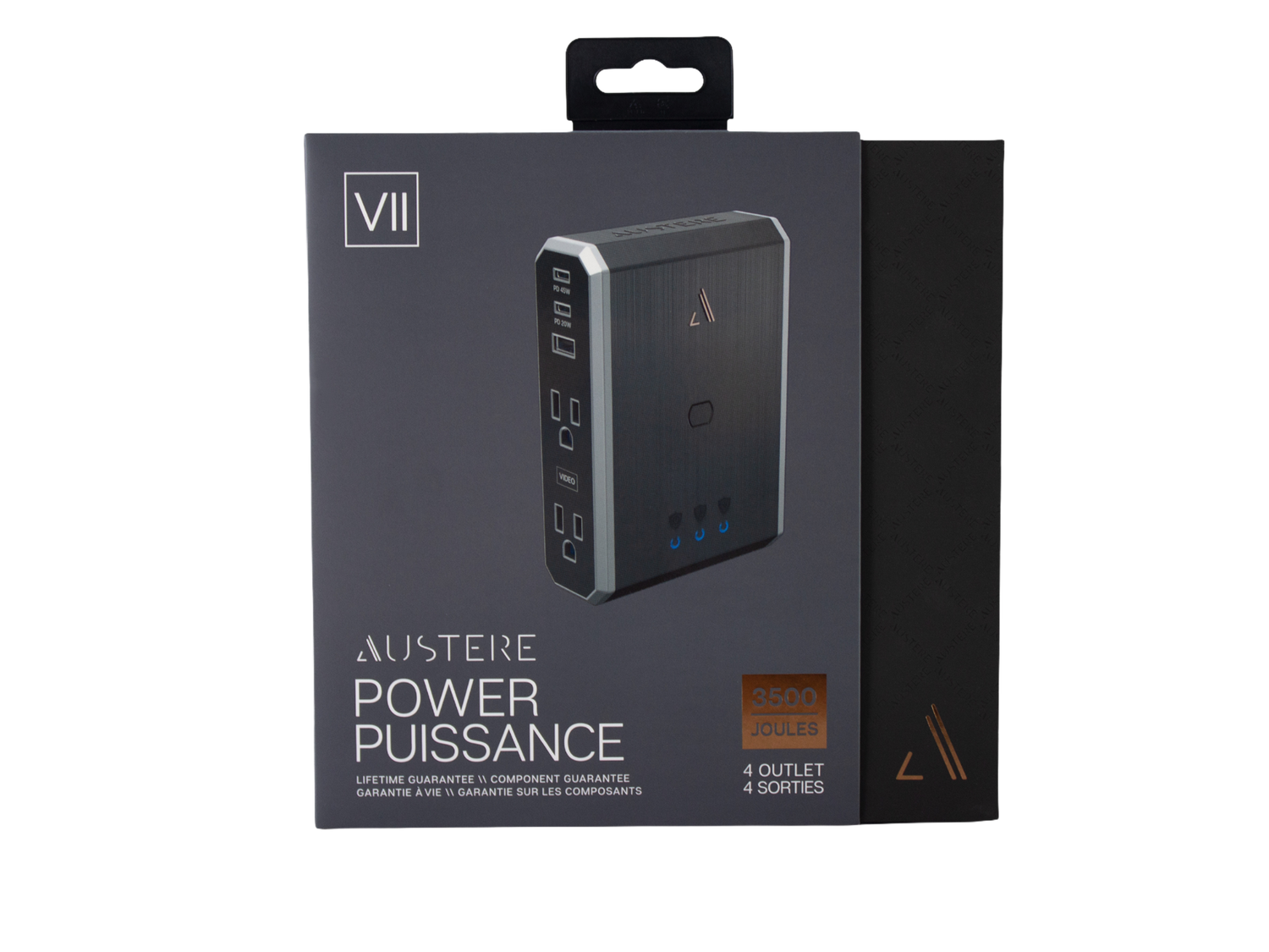 VII Series Power 4-Outlet Surge Protector and Charger, , dynamic
