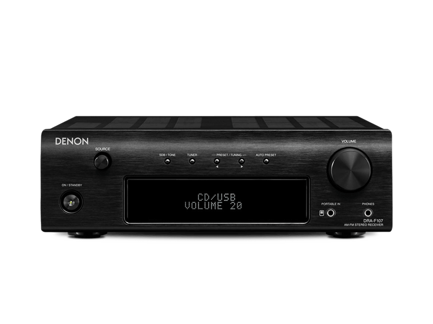DRA-F107 - 2.1 Ch. 40W Compact Stereo Receiver | Denon - United States