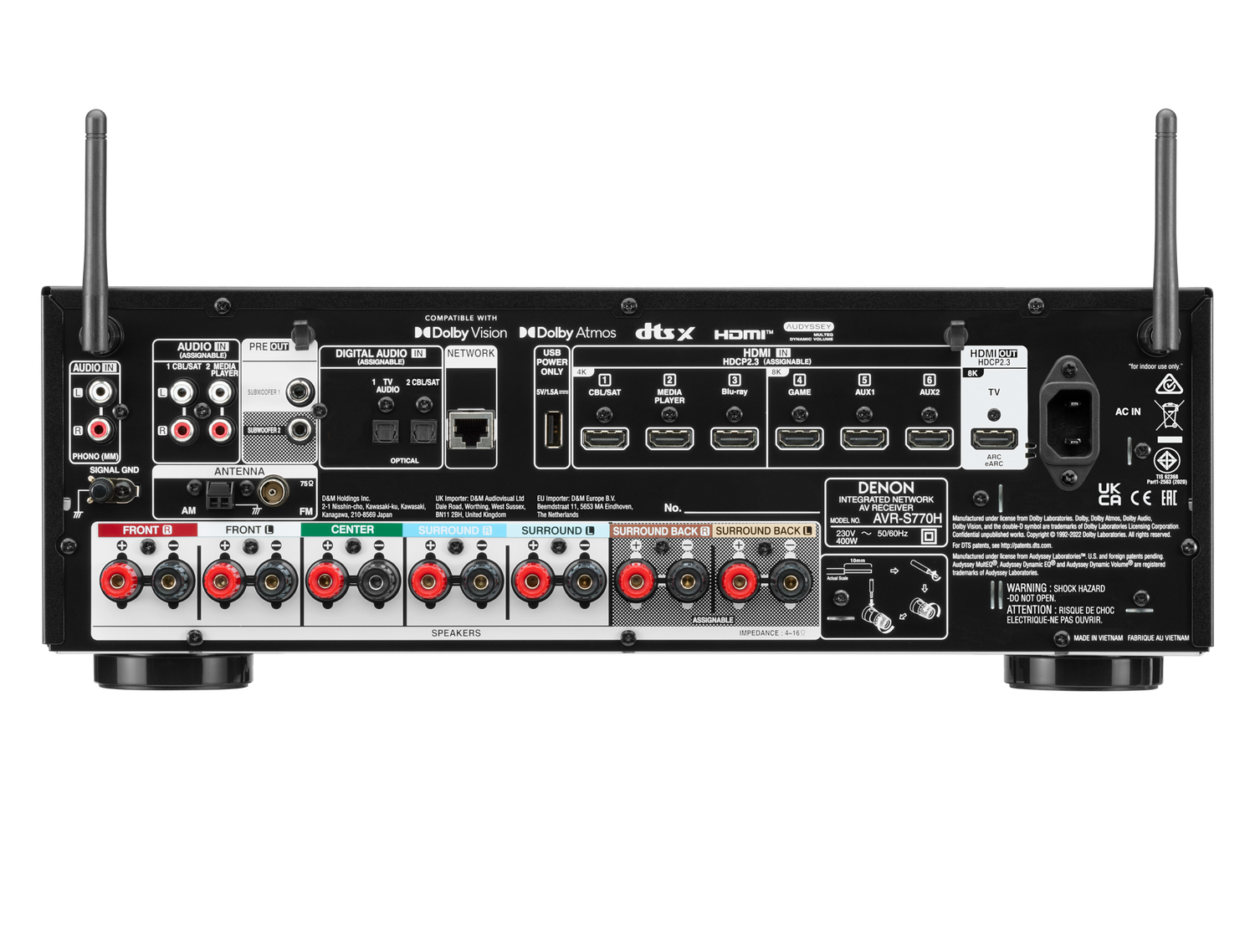 AVR-S770H, Zwart, dynamic