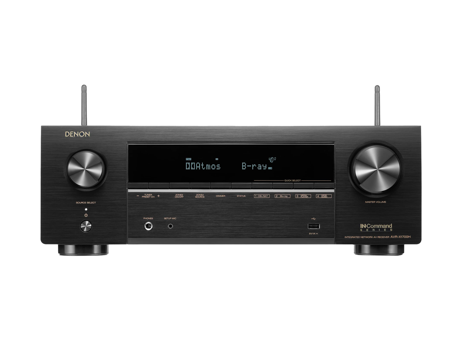 AVR-X1700H, Black, dynamic