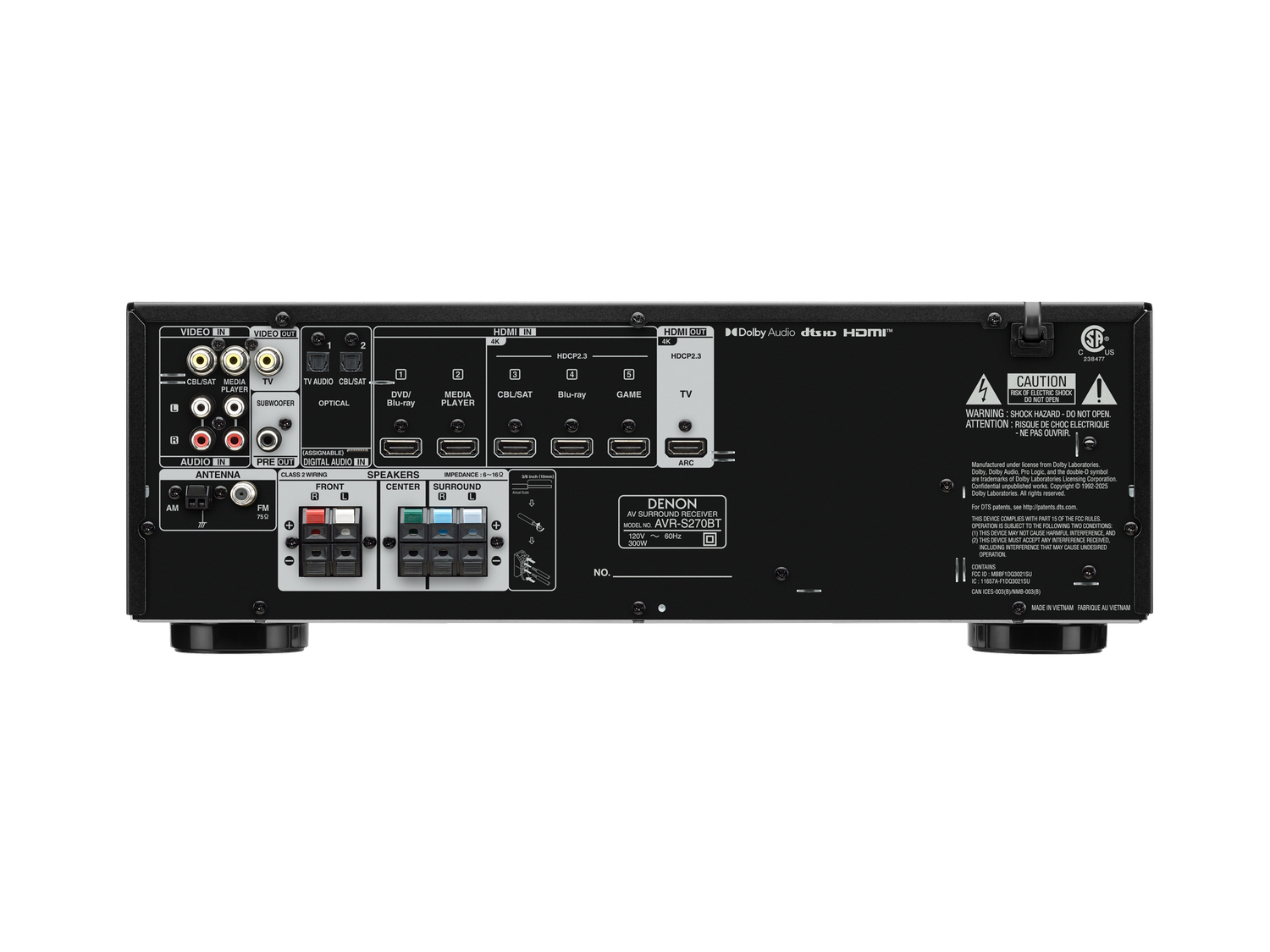 AVR-S270BT, Black, dynamic