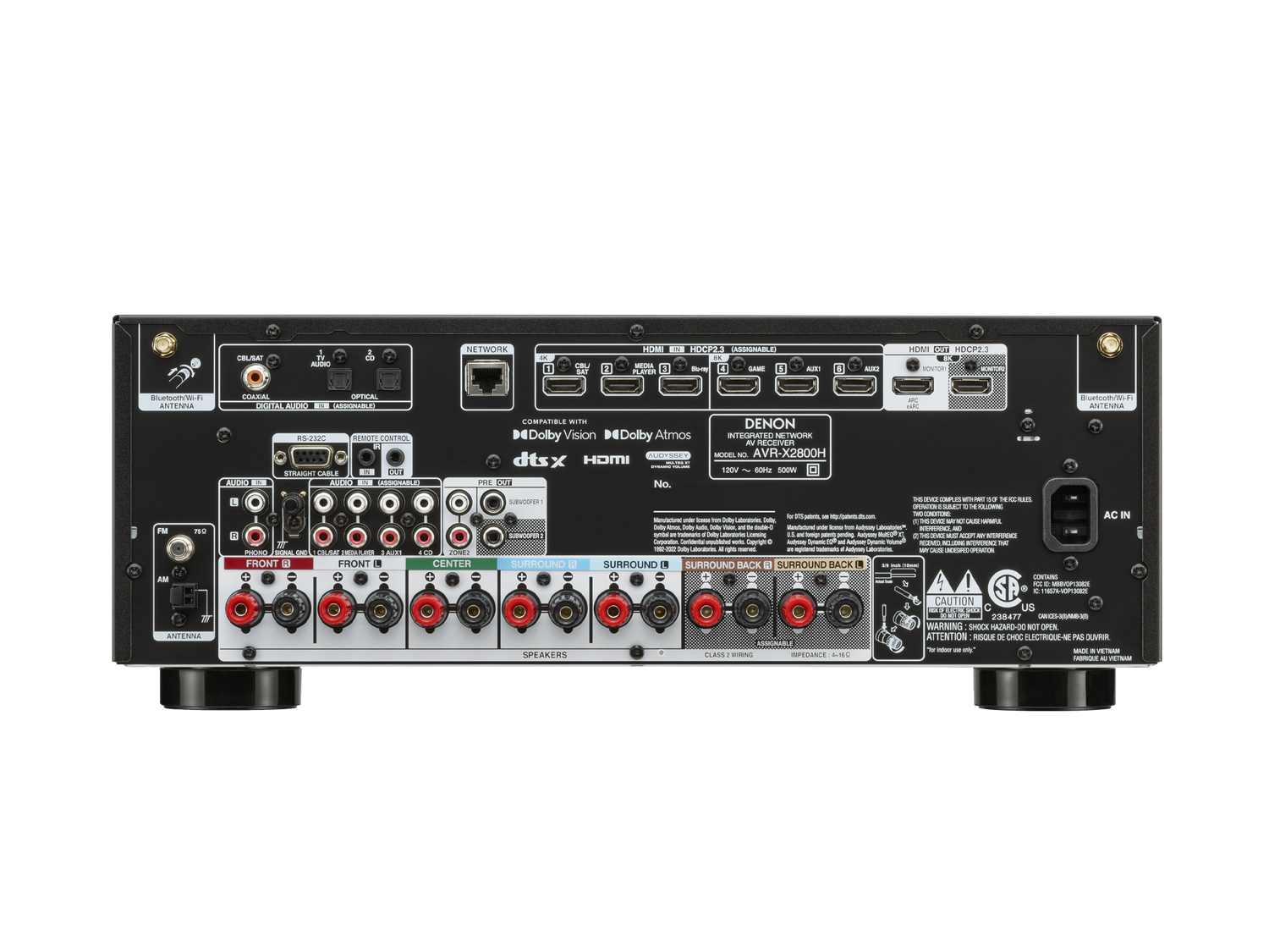 AVR-X2800H, Black, dynamic