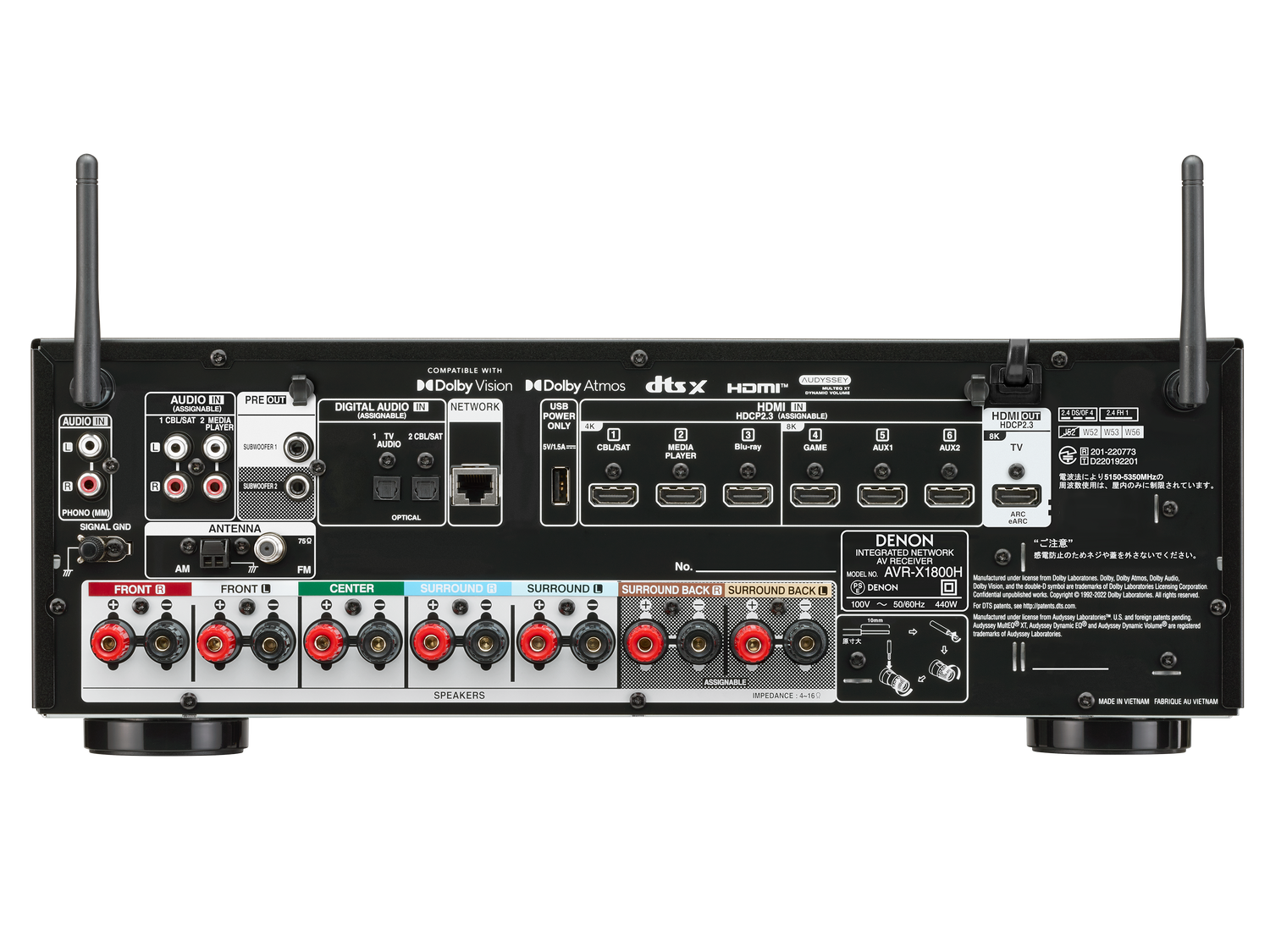 AVR-X1800H, , dynamic
