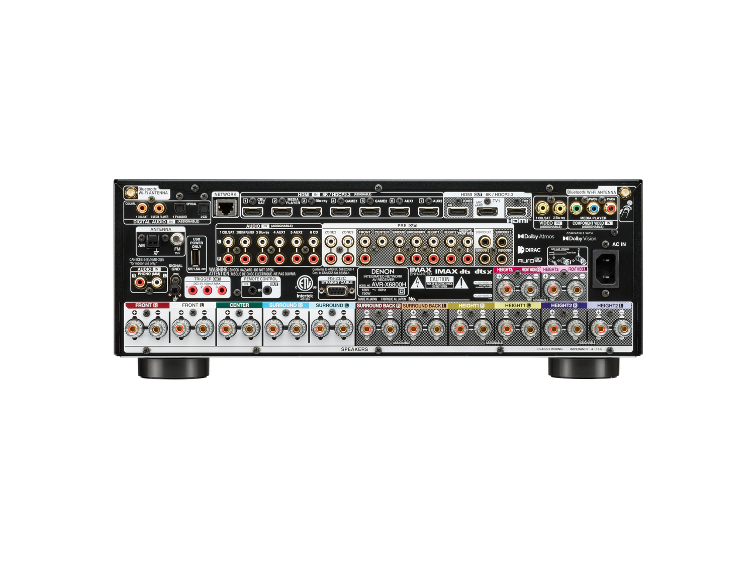 AVR-X6800H, Black, dynamic