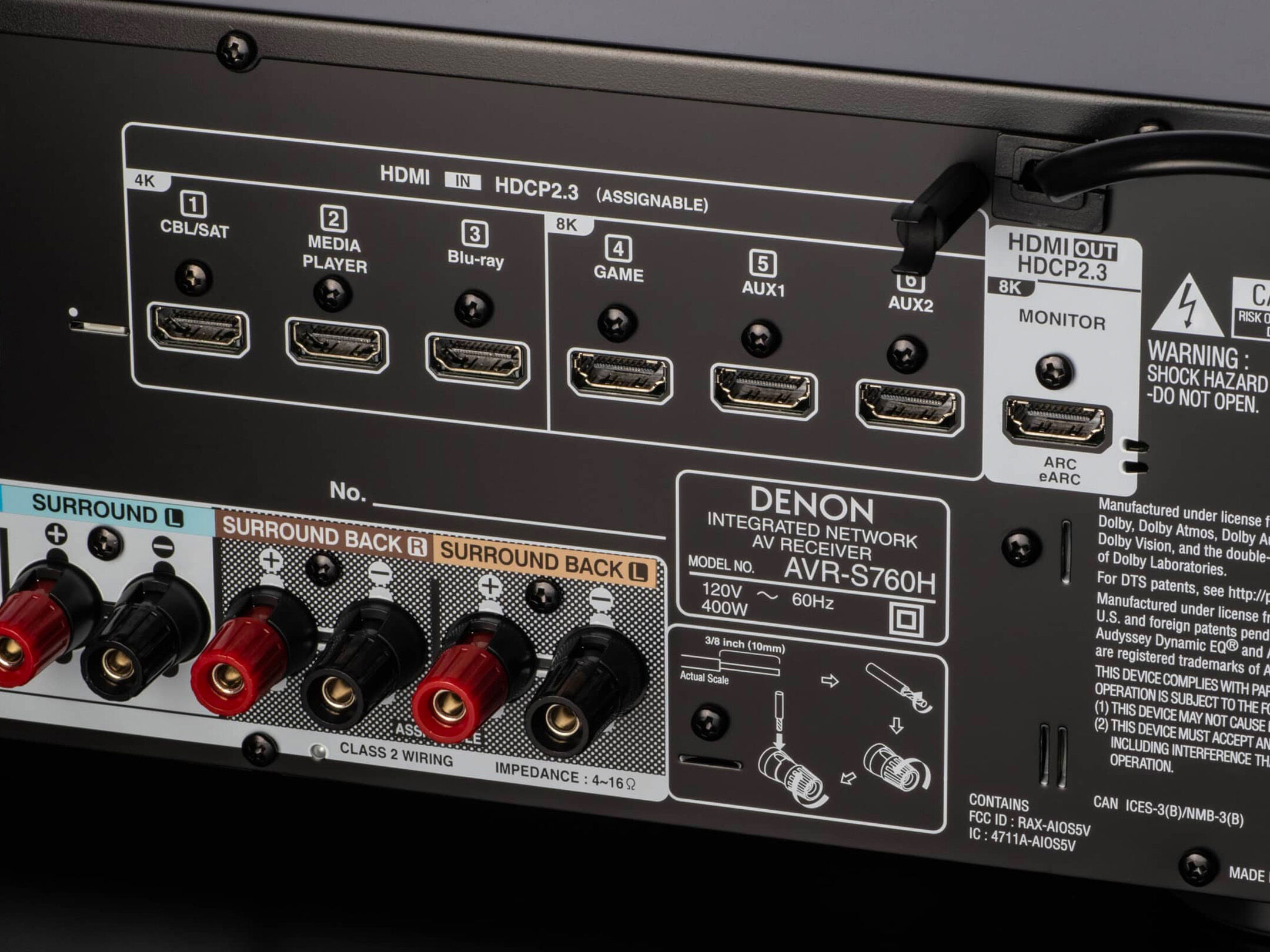 AVR-S760H - 7.2 Ch. 75W 8K AV Receiver Powered by HEOS™ with Dolby
