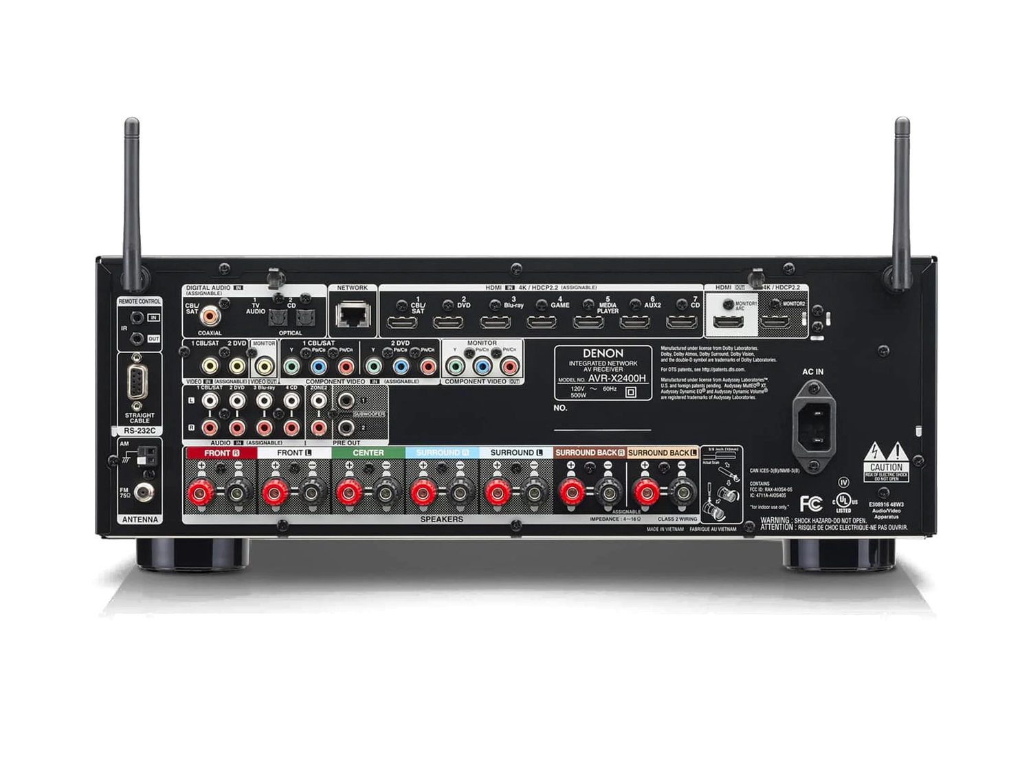 AVR-X2400H - 7.2 Ch. 95W 4K AV Receiver with HEOS® Built-in
