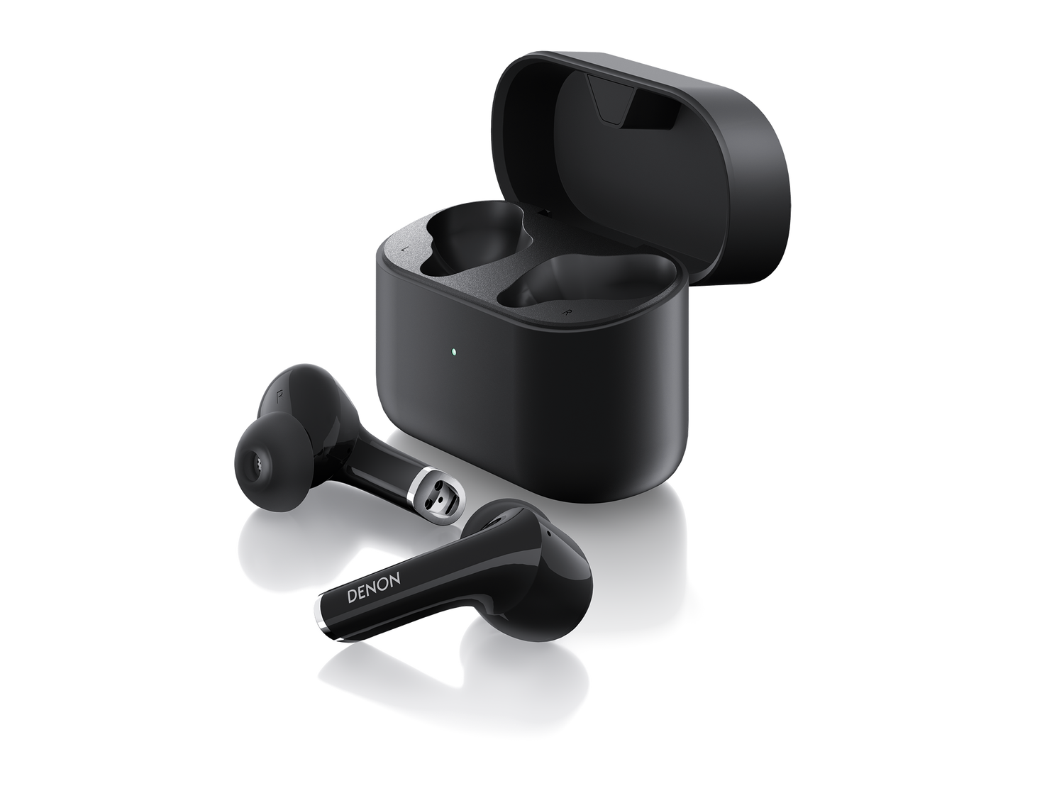 Denon Noise Cancelling Earbuds, Black, dynamic