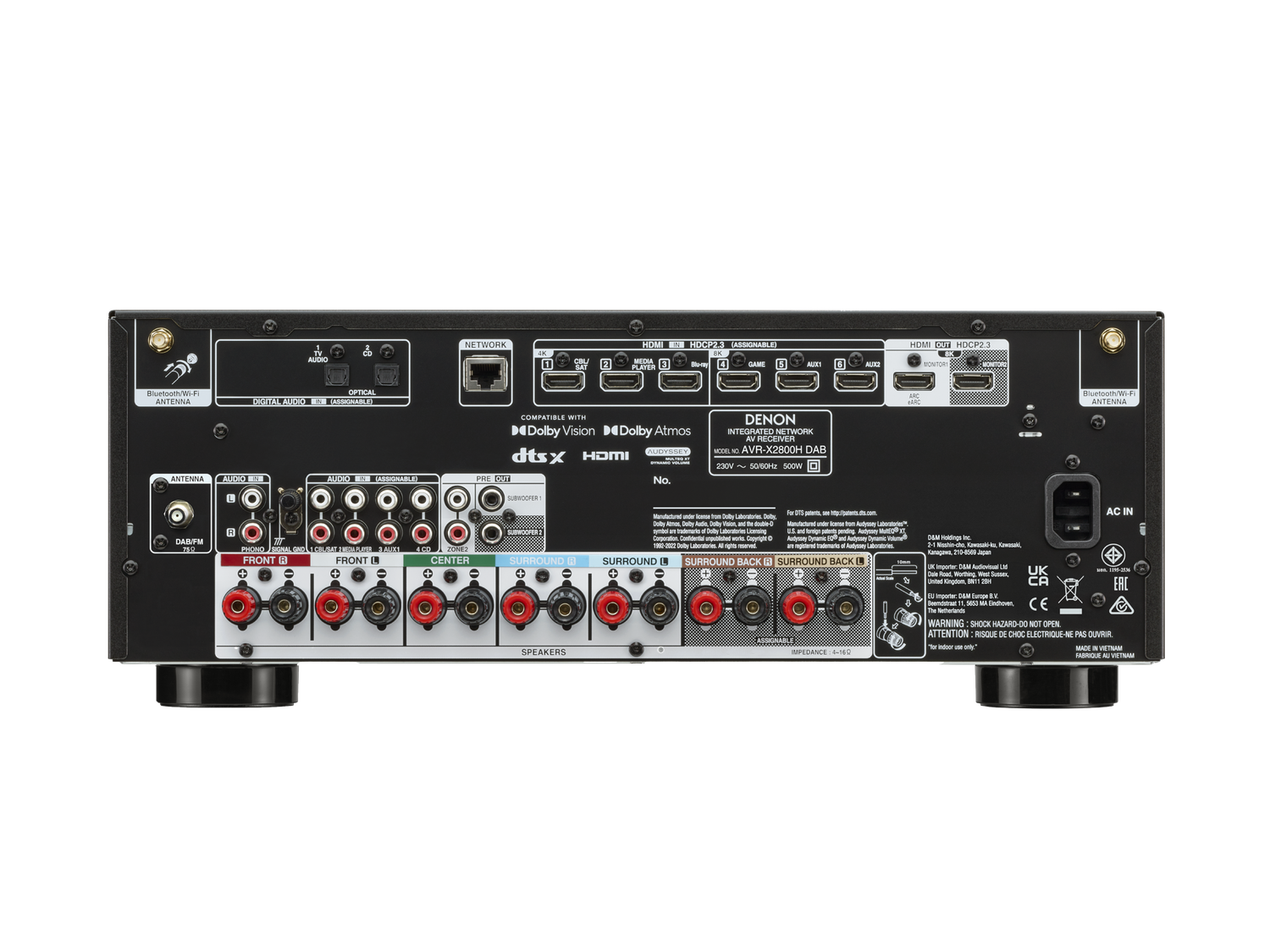 AVR-X2800H DAB, Black, dynamic