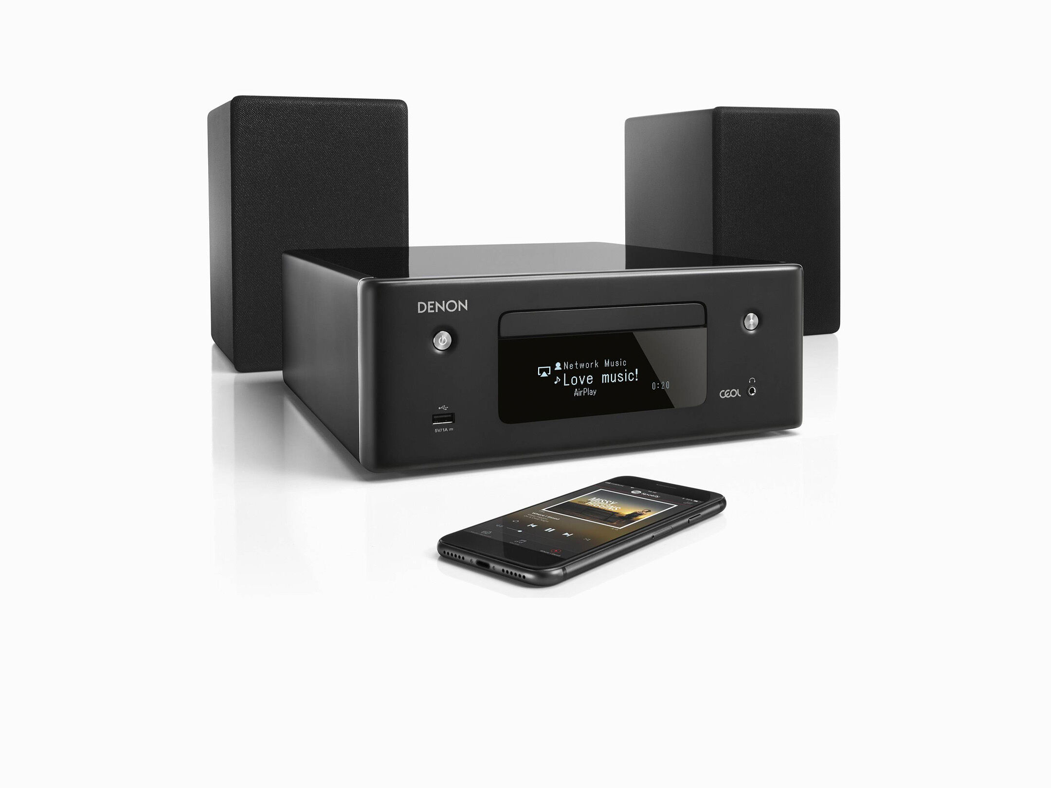 CEOL N-10 - Mini Hi-Fi System with CD Player and Powered by HEOS