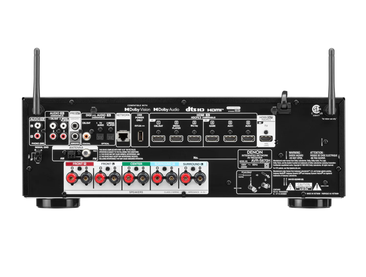 AVR-S670H, Black, dynamic