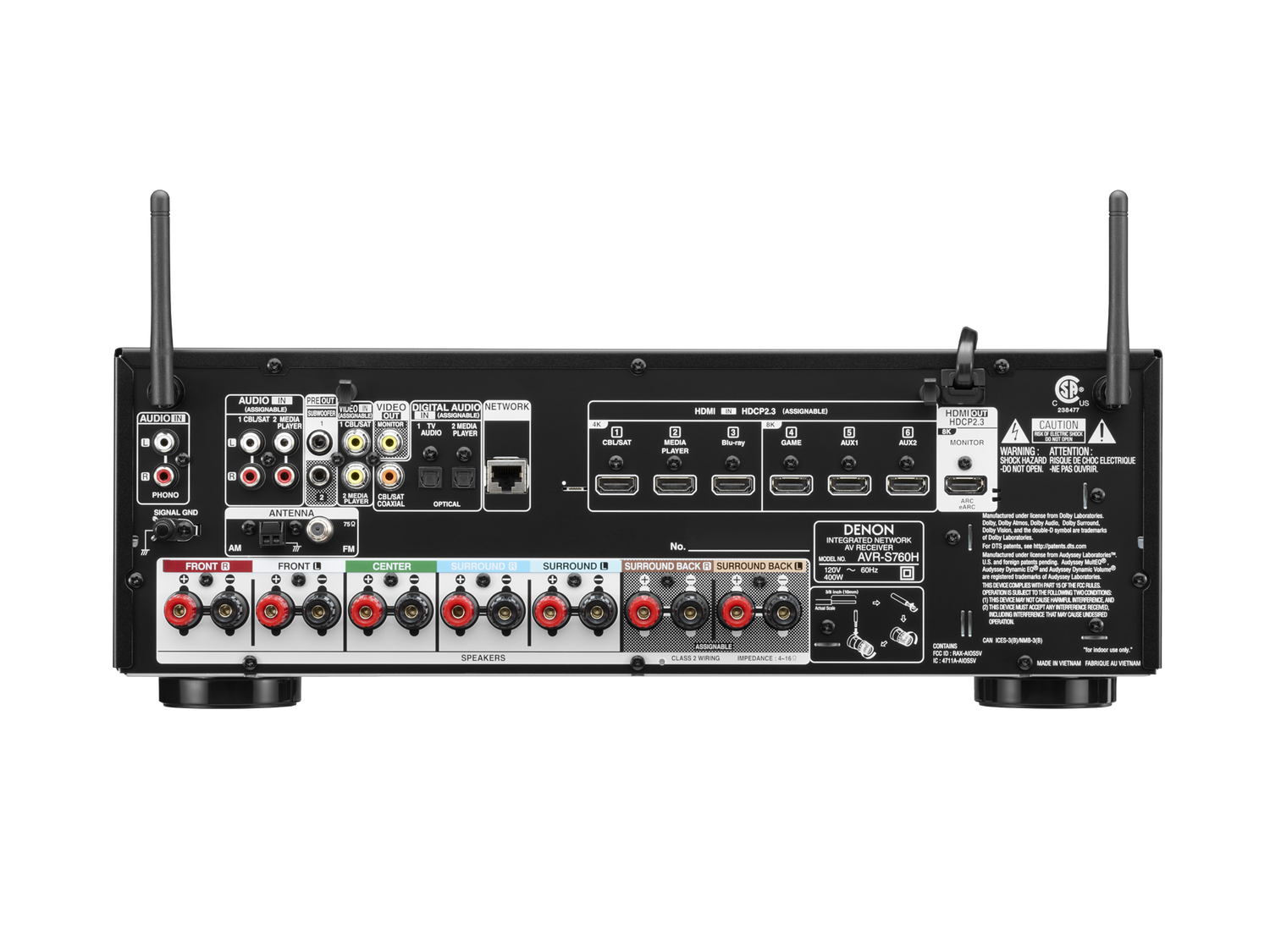 AVR-S760H, Black, dynamic