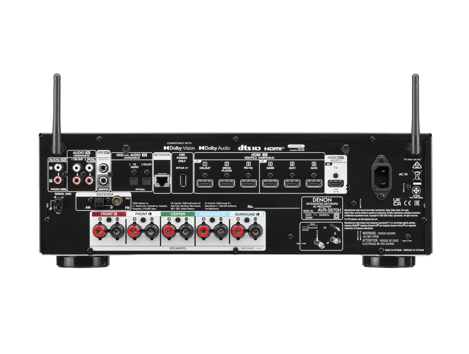 AVR-S670H, Black, dynamic