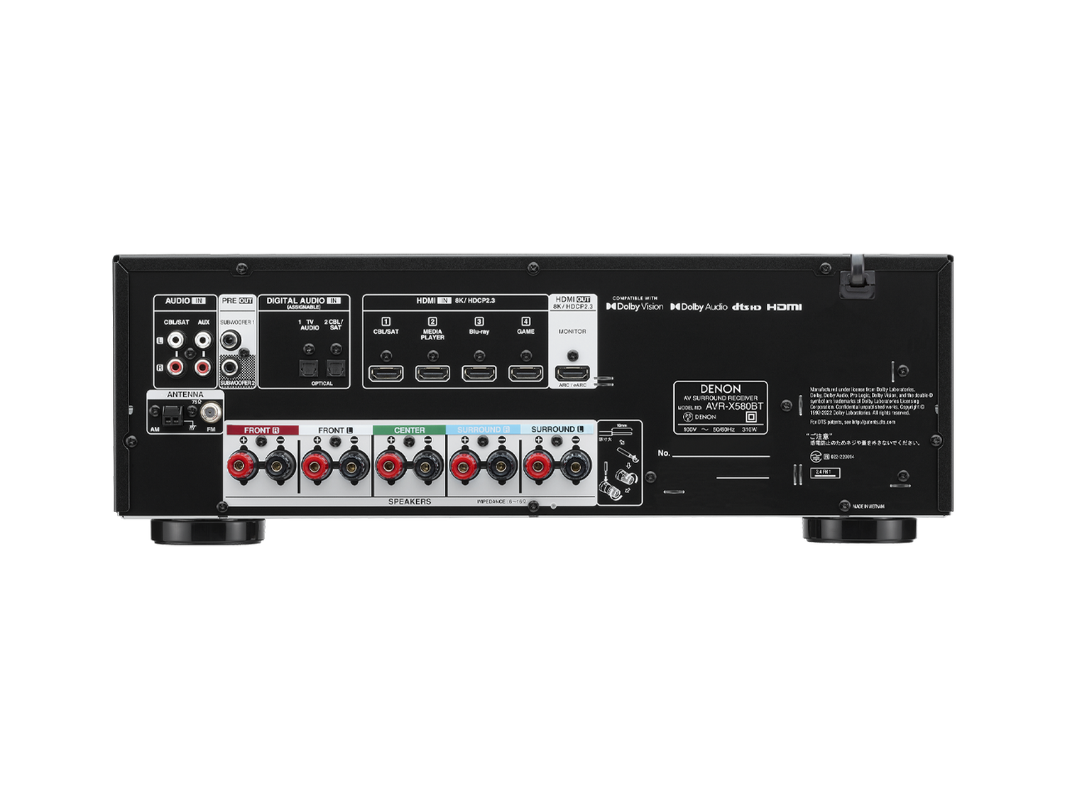 AVR-X580BT, ブラック, dynamic