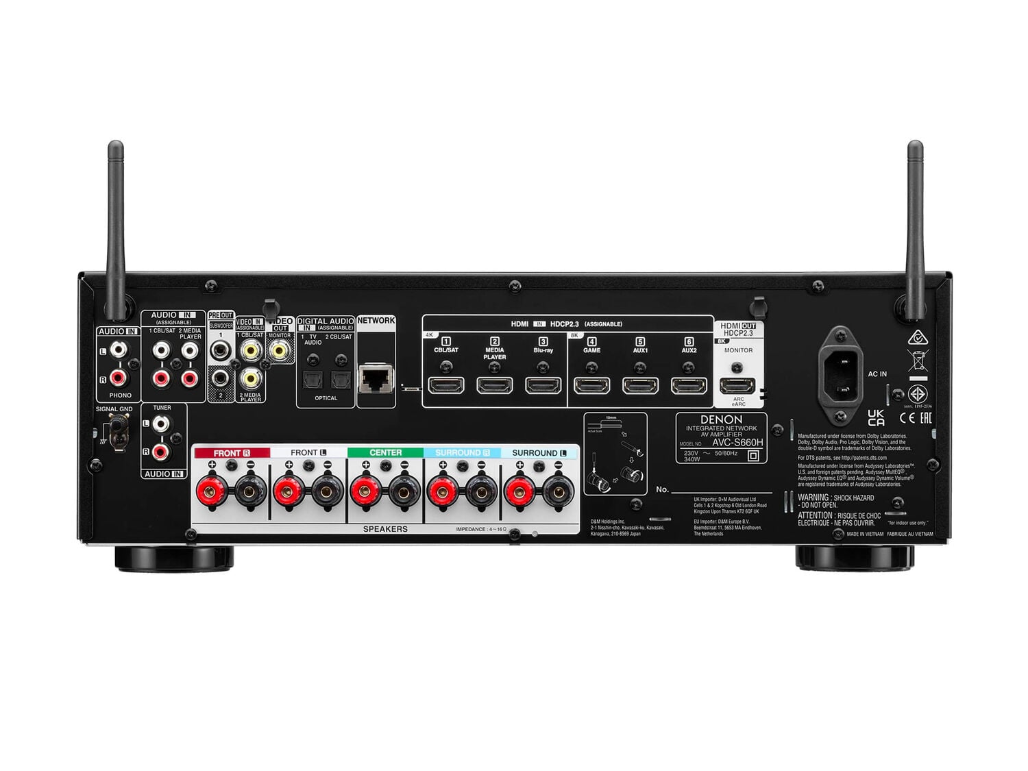 AVC-S660H, Zwart, dynamic